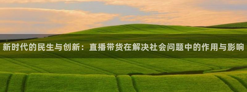 乐球篮球直播免费观看：新时代的民生与创新：直播带货在解决社会问题中的作用与影响